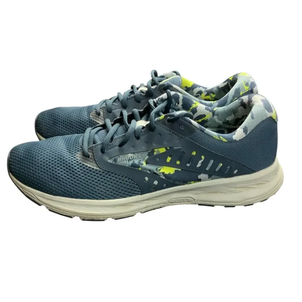 Brooks Launch 9 Run Happy Men’s 12 D Blue Camo Running Shoes Sneakers